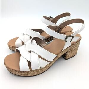 B.O.C Melodie Espadrille Platform Wedge Sandal Women's White Size US10M EU40